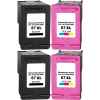 4 Pack Compatible HP 67XL Black & Colour Ink Cartridge Set (2BK,2C) 3YM57AA 3YM58AA