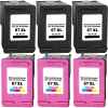 6 Pack Compatible HP 67XL Black & Colour Ink Cartridge Set (3BK,3C) 3YM57AA 3YM58AA