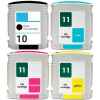 4 Pack Compatible HP 10 & 11 Ink Cartridge Set (1BK,1C,1M,1Y) C4844AA C4836AA C4837AA C4838AA