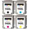 4 Pack Compatible HP 940XL Ink Cartridge Set (1BK,1C,1M,1Y) C4906AA C4907AA C4908AA C4909AA