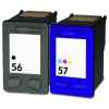 2 Pack Compatible HP 56 & 57 Black & Colour Ink Cartridge Set C6656AA C6657AA