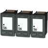 3 x Compatible HP 56 Black Ink Cartridge C6656AA