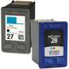 2 Pack Compatible HP 27 & 28 Black & Colour Ink Cartridge Set C8727AA C8728AA