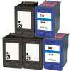 5 Pack Compatible HP 21 & 22 Black & Colour Ink Cartridge Set (3BK,2C) C9351AA C9352AA