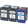 3 Pack Compatible HP 21XL & 22XL Black & Colour Ink Cartridge Set (2BK,1C) C9351CA C9352CA