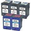 5 Pack Compatible HP 21XL & 22XL Black & Colour Ink Cartridge Set (3BK,2C) C9351CA C9352CA