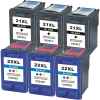 6 Pack Compatible HP 21XL & 22XL Black & Colour Ink Cartridge Set (3BK,3C) C9351CA C9352CA