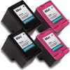 4 Pack Compatible HP 60XL Black & Colour Ink Cartridge Set (2BK,2C) CC641WA CC644WA