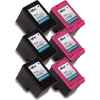 6 Pack Compatible HP 60XL Black & Colour Ink Cartridge Set (3BK,3C) CC641WA CC644WA