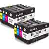 8 Pack Compatible HP 711 Ink Cartridge Set (2BK,2C,2M,2Y) CZ133A CZ130A CZ131A CZ132A