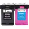 2 Pack Compatible HP 804XL Black & Colour Ink Cartridge Set T6N12AA T6N11AA