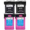 4 Pack Compatible HP 804XL Black & Colour Ink Cartridge Set (2BK,2C) T6N12AA T6N11AA