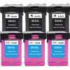 6 Pack Compatible HP 804XL Black & Colour Ink Cartridge Set (3BK,3C) T6N12AA T6N11AA