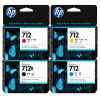 4 Pack Genuine HP 712B 712 Ink Cartridge Set (1BK,1C,1M,1Y) 3ED29A 3ED67A 3ED68A 3ED69A