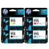 4 Pack Genuine HP 915 Ink Cartridge Set (1BK,1C,1M,1Y) 3YM18AA 3YM15AA 3YM16AA 3YM17AA