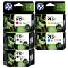 5 Pack Genuine HP 915XL Ink Cartridge Set (2BK,1C,1M,1Y) 3YM22AA 3YM19AA 3YM20AA 3YM21AA