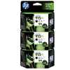 3 x Genuine HP 915XL Black Ink Cartridge 3YM22AA