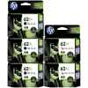 5 Pack Genuine HP 62XL Black & Colour Ink Cartridge Set (3BK,2C) C2P05AA C2P07AA