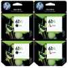 4 Pack Genuine HP 61XL Black & Colour Ink Cartridge Set (2BK,2C) CH563WA CH564WA