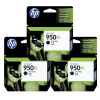 3 x Genuine HP 950XL Black Ink Cartridge CN045AA