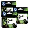 3 x Genuine HP 564XL Black Ink Cartridge CN684WA