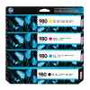 4 Pack Genuine HP 980 Ink Cartridge Set (1BK,1C,1M,1Y) D8J10A D8J07A D8J08A D8J09A