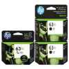 3 Pack Genuine HP 63XL Black & Colour Ink Cartridge Set (2BK,1C) F6U64AA F6U63AA