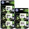 5 Pack Genuine HP 804XL Black & Colour Ink Cartridge Set (3BK,2C) T6N12AA T6N11AA