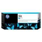 1 x Genuine HP 745 Cyan Ink Cartridge F9K03A