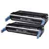 2 x Compatible HP C9720A Black Toner Cartridge 641A