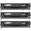 3 x Compatible HP CB540A Black Toner Cartridge 125A