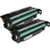 2 x Compatible HP CE250X Black Toner Cartridge 504X