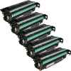 5 x Compatible HP CE250X Black Toner Cartridge 504X