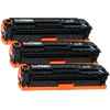 3 x Compatible HP CE410X Black Toner Cartridge 305X