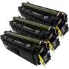 3 x Compatible HP CF360X Black Toner Cartridge 508X