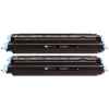 2 x Compatible HP Q6000A Black Toner Cartridge 124A