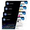 4 Pack Genuine HP CE250X CE251A CE252A CE253A Toner Cartridge Set 504X 504A