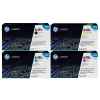 4 Pack Genuine HP CE260X CE261A CE262A CE263A Toner Cartridge Set 649X 648A