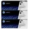 3 x Genuine HP CE278A Toner Cartridge 78A