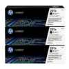 3 x Genuine HP CF400X Black Toner Cartridge 201X