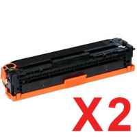 2 x Compatible HP CE340A Black Toner Cartridge 651A