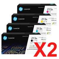 2 Lots of 4 Pack Genuine HP W2130A W2131A W2132A W2133A Toner Cartridge Set 213A