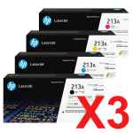 3 Lots of 4 Pack Genuine HP W2130A W2131A W2132A W2133A Toner Cartridge Set 213A