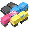 4 Pack Non-Genuine TK-825 Toner Cartridge Set for Kyocera KM-C2520 KM-C3225