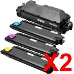 2 Lots of 4 Pack Non-Genuine TK-5349 Toner Cartridge Set for Kyocera TASKAlfa-352ci