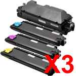 3 Lots of 4 Pack Non-Genuine TK-5349 Toner Cartridge Set for Kyocera TASKAlfa-352ci