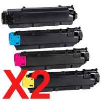 2 Lots of 4 Pack Non-Genuine TK-5394 Toner Cartridge Set for Kyocera PA4500