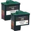 2 Pack Compatible Lexmark #16 #26 Black & Colour Ink Cartridge 10N0016 10N0026