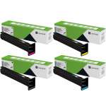 4 Pack Genuine Lexmark CX833 CX950 CX951 CX961 CX962 CX963 CS963 77L10K/C/M/Y Toner Cartridge Set Return Program