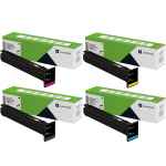 4 Pack Genuine Lexmark CX833 CX950 CX951 79L1HK/C/M/Y Toner Cartridge Set High Yield Return Program